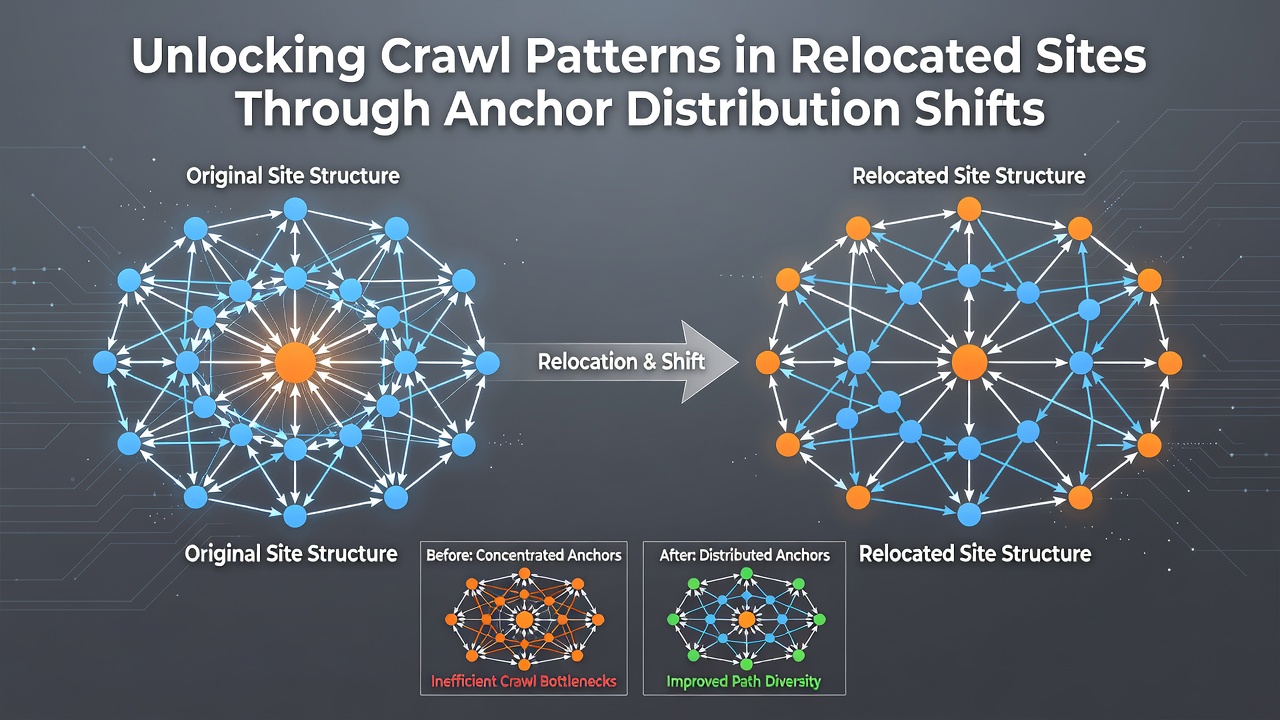 Graph illustrating crawl frequency increases tied to evolving anchor text distributions post-migration